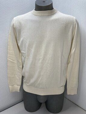 NEW ICON AMSTERDAM Sweater Oat Milk Beige Size L The Santoni Crewneck Pullover